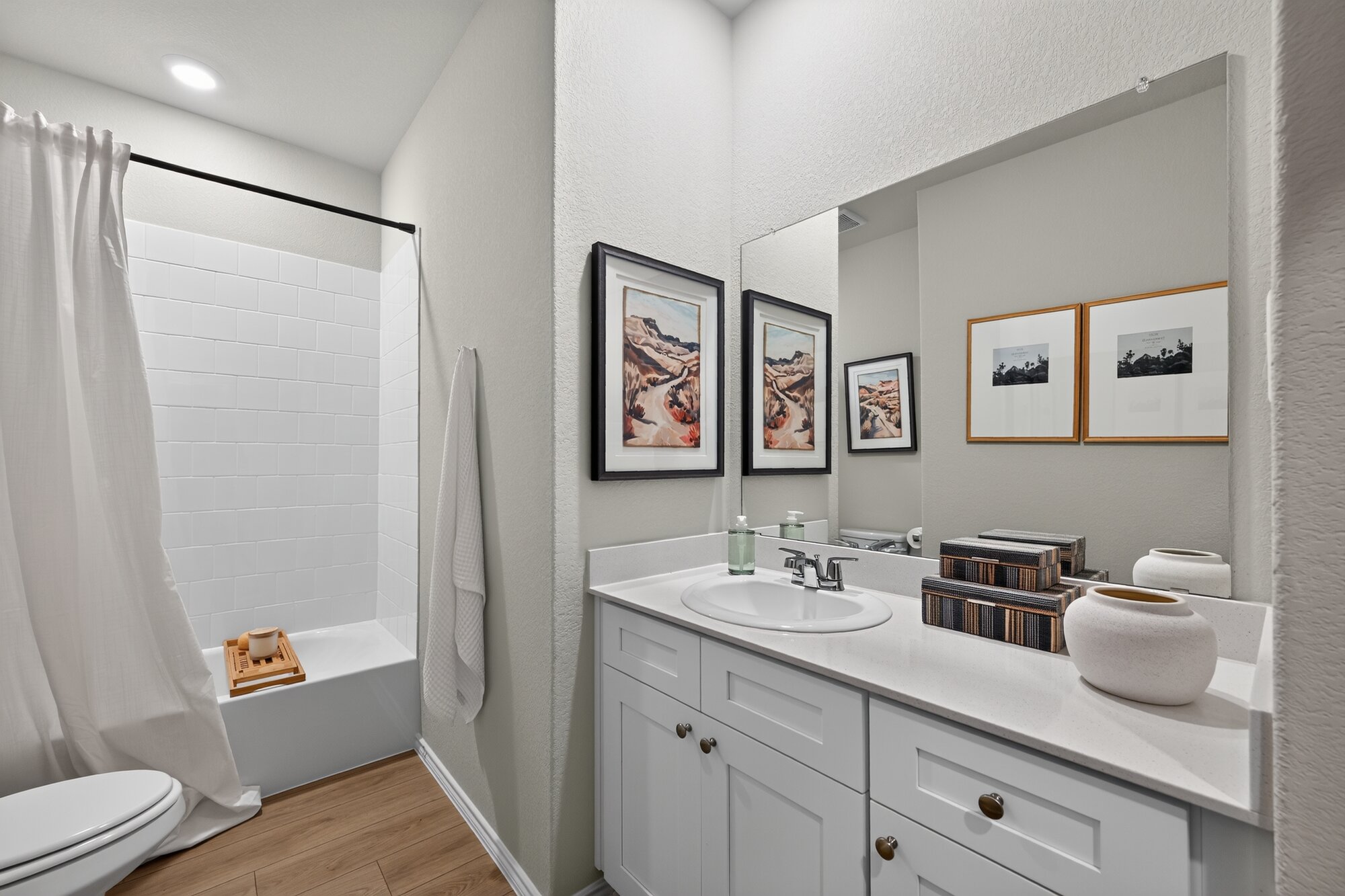 Clean modern bathroom with glass shower