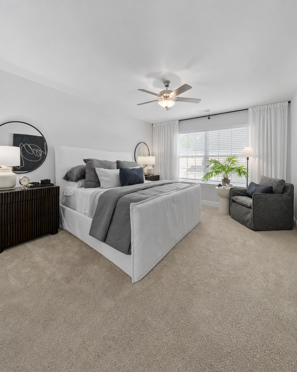 Serene master bedroom design